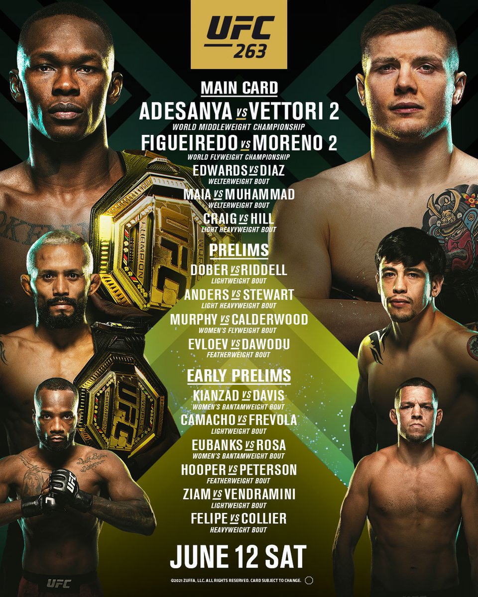 From top to bottom, this weekend's card is straight  🔥🔥🔥