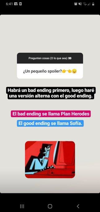 Jacob_FanChild's tweet photo. 🎆- Veo mucha gente hablando del bad ending

QUE SI WE ME DA COSITA SABER QUE ESO VA A TERMINAR MAL PERO ME SIRVE AJSJAJS

pero acaso nadie se pregunta por que el good ending se llama Sofia?? https://t.co/iZhr00FAXV