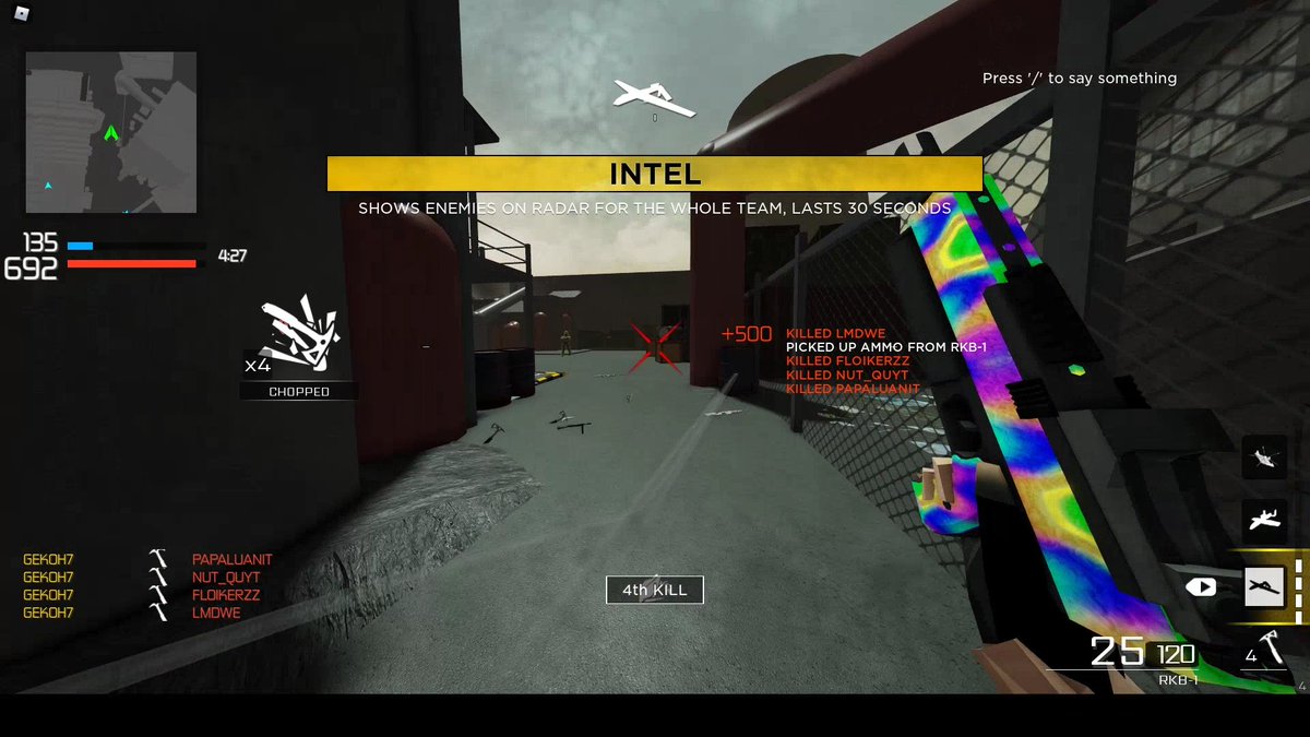 Gekoh_'s tweet photo. Worlds First Quad Tomahawk Feed On Recoil! (Roblox) https://t.co/t7YbKQnYlN