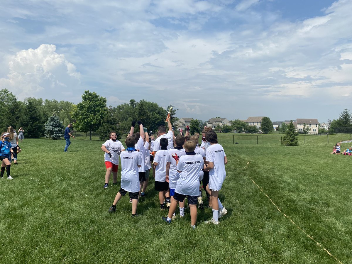 LingleAveElem's tweet photo. Today was the Tug-of-War for our 5th Grade.... and @mr_jkoch brings home the trophy again!!  What a fun memory for all of our 5th graders!  #thelastdance #memories https://t.co/xs6luFpml9