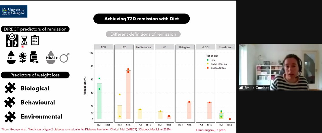BrownAdey's tweet image. Wonderful workshop by @EmilieCombet &amp;amp; @ChaitongMD  about inter-variability of diets. Discussions on the environmental &amp;amp; biological factors meaning that not one diets fit all, what factors influence success &amp;amp; impact of choosing a diet @BDA_Obesity #BDAObesityEvent