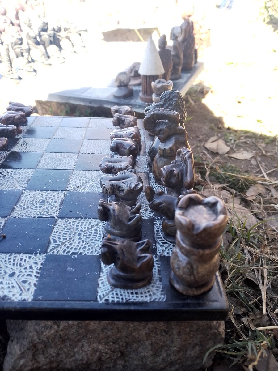 Wanna play chess - Beautiful boards at #GreatZimbabwe. Ranging from $20. #Zimbho #VisitZimbabwe