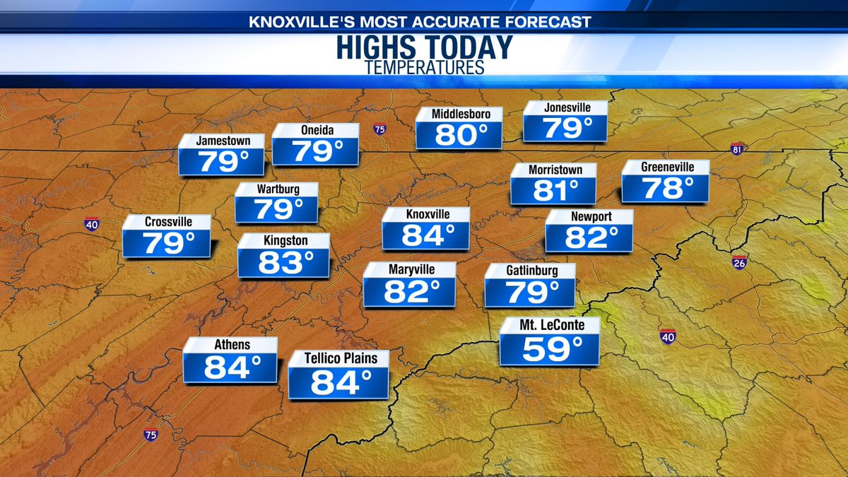 justinkieferwx's tweet photo. WEDNESDAY MORNING #BREAKFASTBITES | What a wonderful break from the heat and humidity across East Tennessee. The break lasts another day or so before the humidity comes back by this weekend. Enjoy! #tnwx https://t.co/A7ARG0duw5
