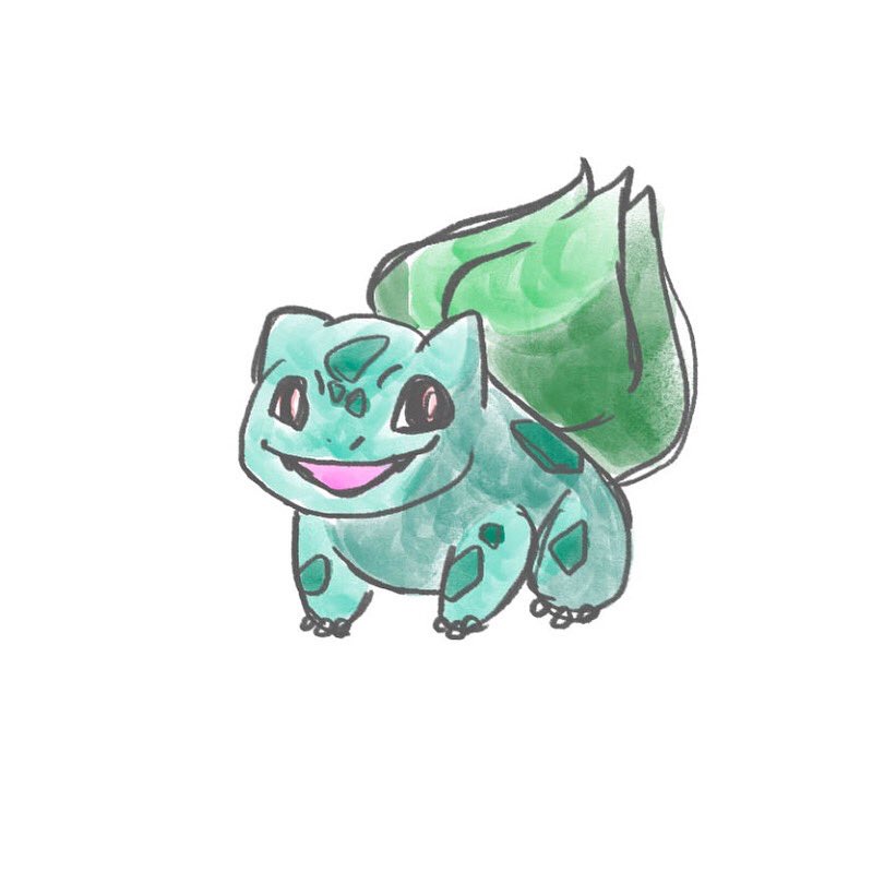 さっちゃん イラストレーター イラスト ポケモン全種類描いていく第1弾 フシギダネ 理想のゆるいイラストに近い気がする Adobephotoshop イラスト イラスト好きな人と繋がりたい イラストレーターさんと繋がりたい イラスト練習中 ポケモン