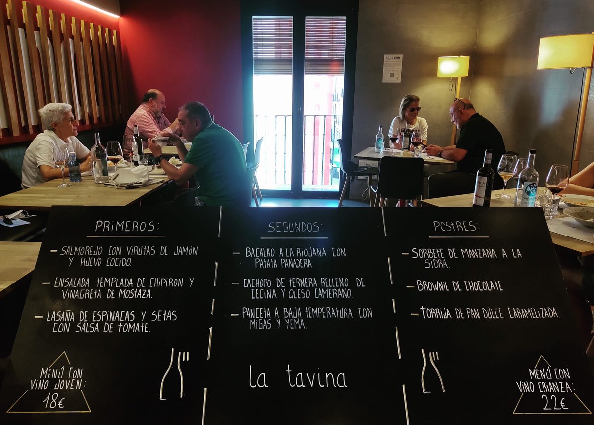 latavina's tweet photo. Estamos esperándote en #latavina con este impresionante #menúmediodía y mucho más...
#restaurantelogroño #vinoteca #bardepinchos #menúdegustacion #barradepinchos #callelaurel https://t.co/pRT2fk79rU