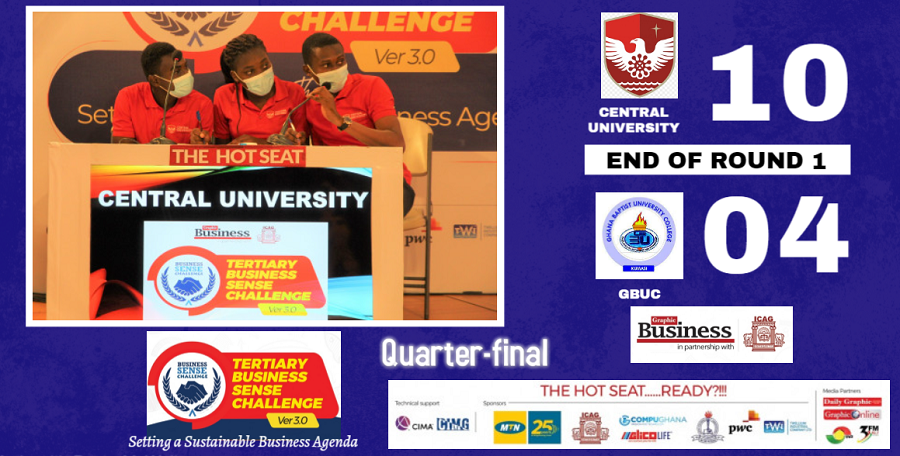 Graphicgh's tweet photo. @centraledugh lead Ghana Baptist University College after the first round #TBSC2021 https://t.co/CkOTcHUMtv