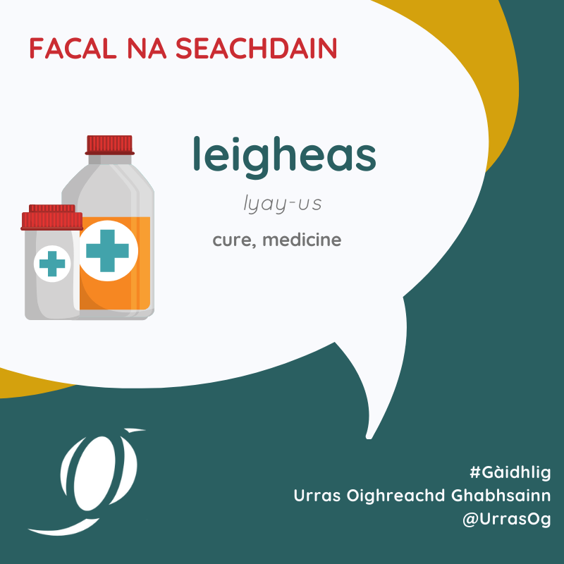 UrrasOG's tweet photo. Facal na Seachdain! 'S e gàire a nì leigheas.

Gaelic word of the week! Laughter is the best medicine.

#Gàidhlig #UrrasOG #FacalnaSeachdain #cleachdi #CLEACHDIAIGANTAIGH https://t.co/KkG0wJlwgZ