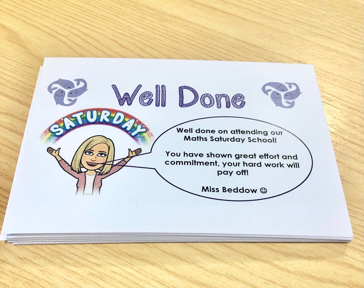 39 Saturday School postcards being sent out today for completing our 6 week programme with <a href="/BBS_Maths/">Burton Borough Maths</a> ✅  Really pleased with them all 🤩👍🏼
