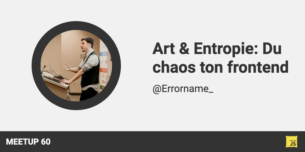 Demain pour le #NantesJS60 <a href="/errorname_/">Thibaud Courtoison</a> va nous parler de chaos engineering dans le frontend

🎥 YouTube : youtu.be/KdlFYaDceak
🎥 Twitch : twitch.tv/nantesjs