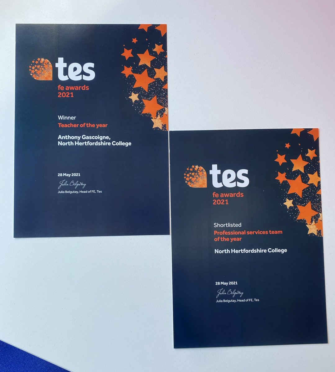 Look what came in the mail today🤩 Another big shoutout to Anthony for winning Teacher of the Year at the @tesfenews awards! Time to celebrate... again🥳