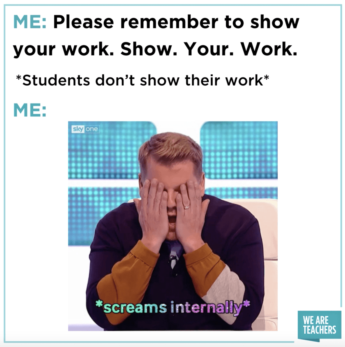 KatharinaBlev's tweet photo. Who can relate?  #5thgradeteacher #commoncoremath #explainhowyougotyouranswer https://t.co/G4SMIbCtdy