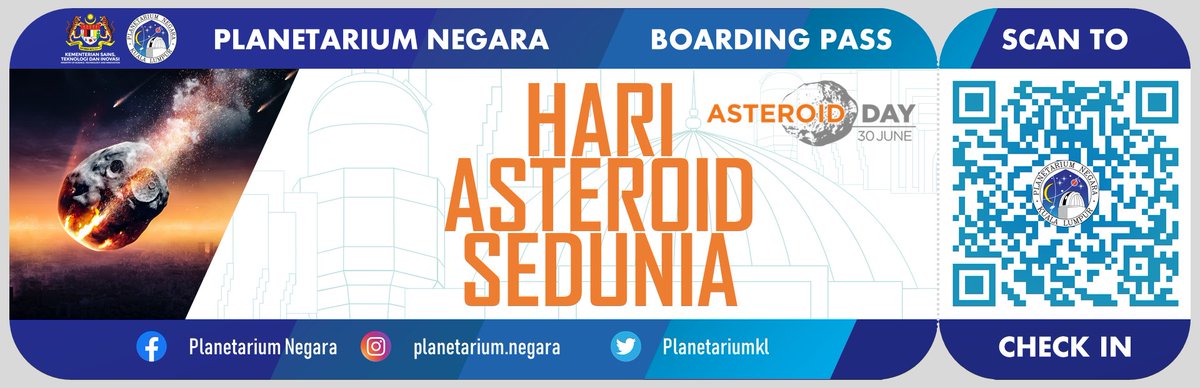 PlanetariumKL's tweet photo. @PlanetariumKL akan menganjurkan sambutan Hari Asteroid Sedunia pada 30 Jun 2021.
Terdapat pelbagai aktiviti menarik yang akan dilaksanakan.

Sila rujuk poster-poster untuk mengetahui info selanjutnya!
#planetariumnegara
#terukirdibintang
#kitajagakita https://t.co/iSgg1G1xMq
