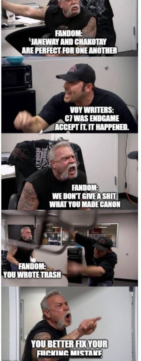 s_stef85's tweet photo. #sorrynotsorry #midlifecrisis #seriously #wefixitforyou #Endshame #wewererobbed #JCforever #JCdeservedbetter #makeJChappen #reallovewins
I think I just make it clear that I’m not okay with Star Trek Voyager’s Endgame 🤨 shame on you, stupid producers and writers 😤 https://t.co/W4ntzzuavZ