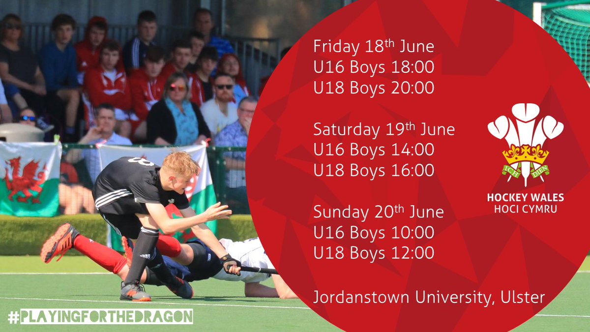 It's time for our #YoungDragons to take to the pitch 🏴󠁧󠁢󠁷󠁬󠁳󠁿

Wales vs Ulster Test Series 🏑

Check out the match times for all and follow our social media <a href="/HockeyWales/">Hoci Cymru</a> for all score updates #playingforthedragon🐉