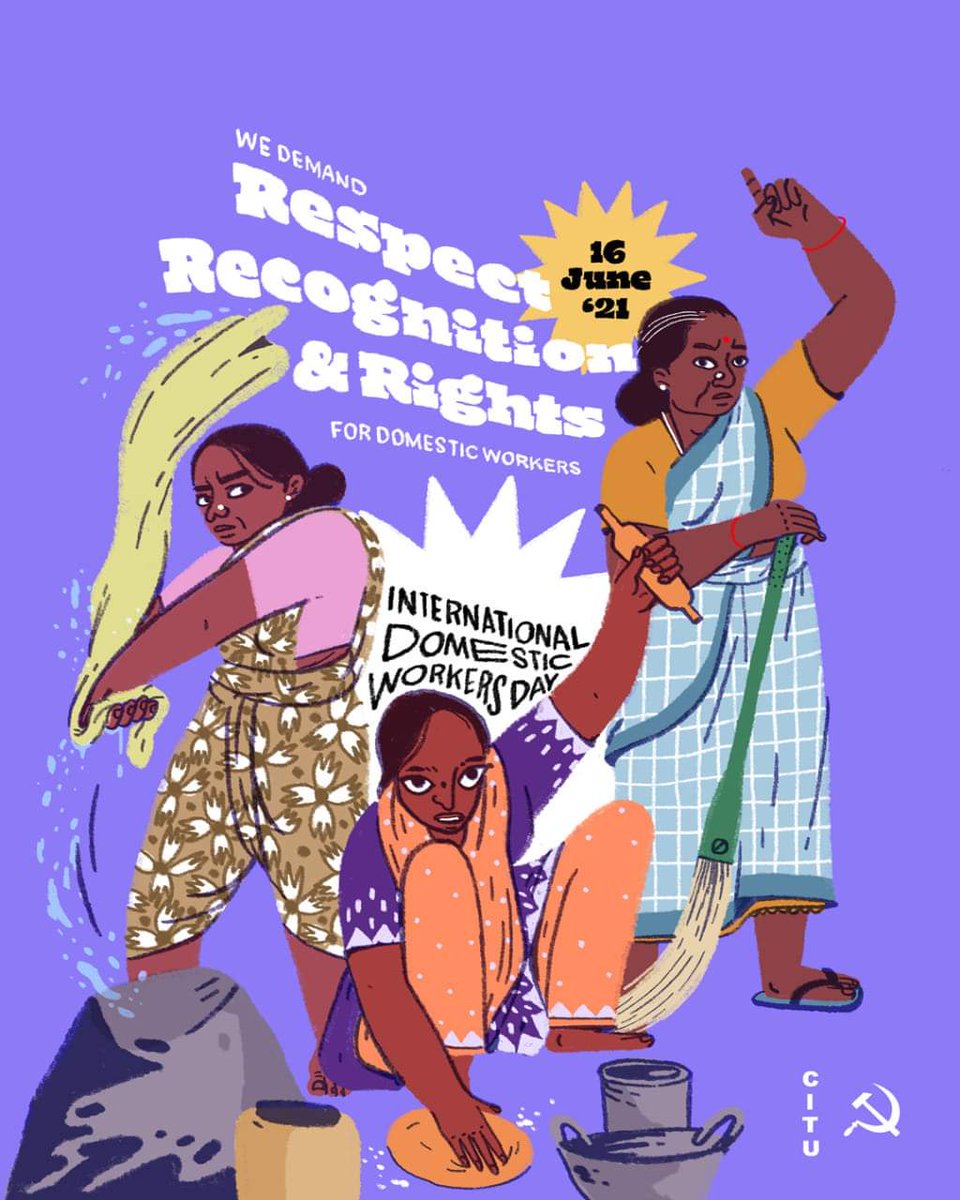 Dignity
Recognition
And
Rights! 

Domestic Work is WORK too. 
✊🏾
#InternationalDomesticWorkersDay