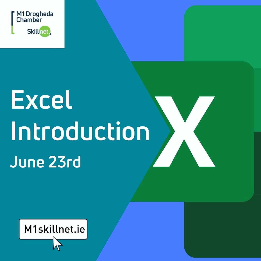 Want to know what #excel is all about?
We have a great 1 day session for you.
Excel introduction (June 23) is great for anyone looking to or moving up that ladder & build those career skills.
#CoreSkills courses = great value at €55 for member companies

#M1SKILLNET #LOUTHCHAT