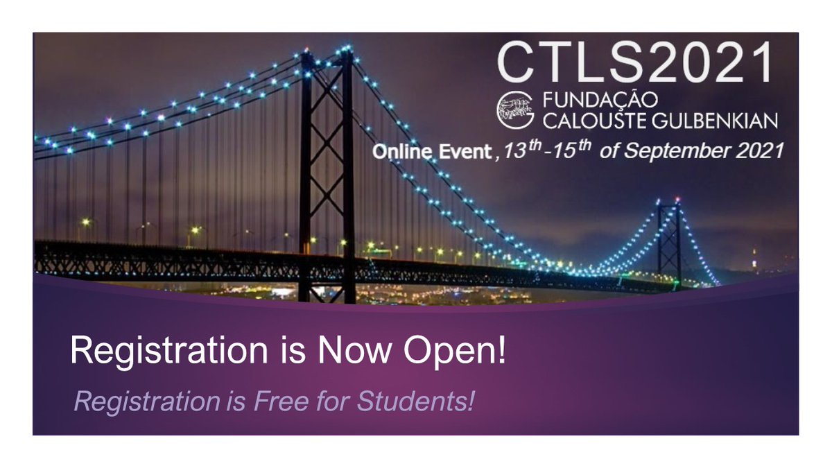 CTLSlifeScience's tweet photo. Registration is now open for #CTLS2021!
Registration is free for students!
Programme info: https://t.co/dkwd4GvArq
#corefacilites #researchinfrastructures #technologyplatforms #sharedresources #ecrchat
#phdchat https://t.co/0xi2QNLfNa