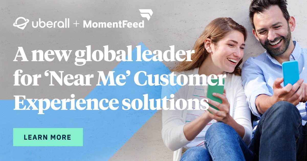 getuberallFR's tweet photo. L'entité de Uberall et @MomentFeed, constitue la plateforme de 'Near Me' Customer Experience la plus puissante du marché, dotées de capacités inégalées et d'une portée mondiale.  https://t.co/xG7fkg5uRk https://t.co/YT0lkJ2T6f