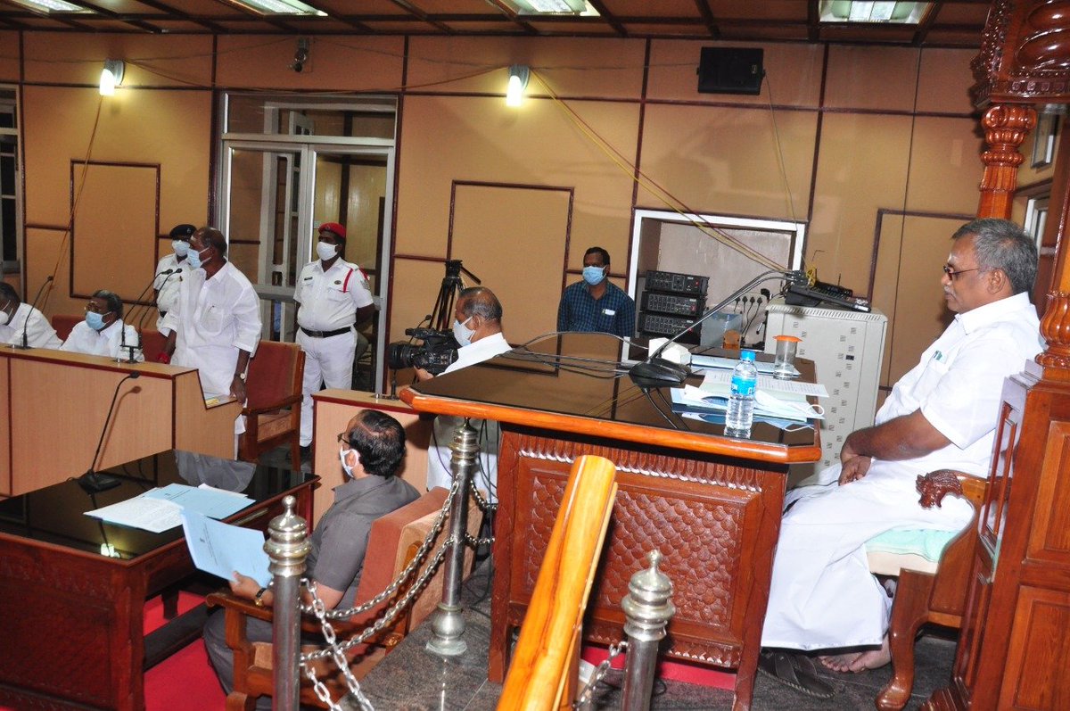 thescript_in's tweet image. MLA from Manavely Constituency and BJP state general secretary, Embalam R Selvam was sworn in as the Speaker of Puducherry Legislative Assembly today.

#Puducherry #EmbalamSelvam