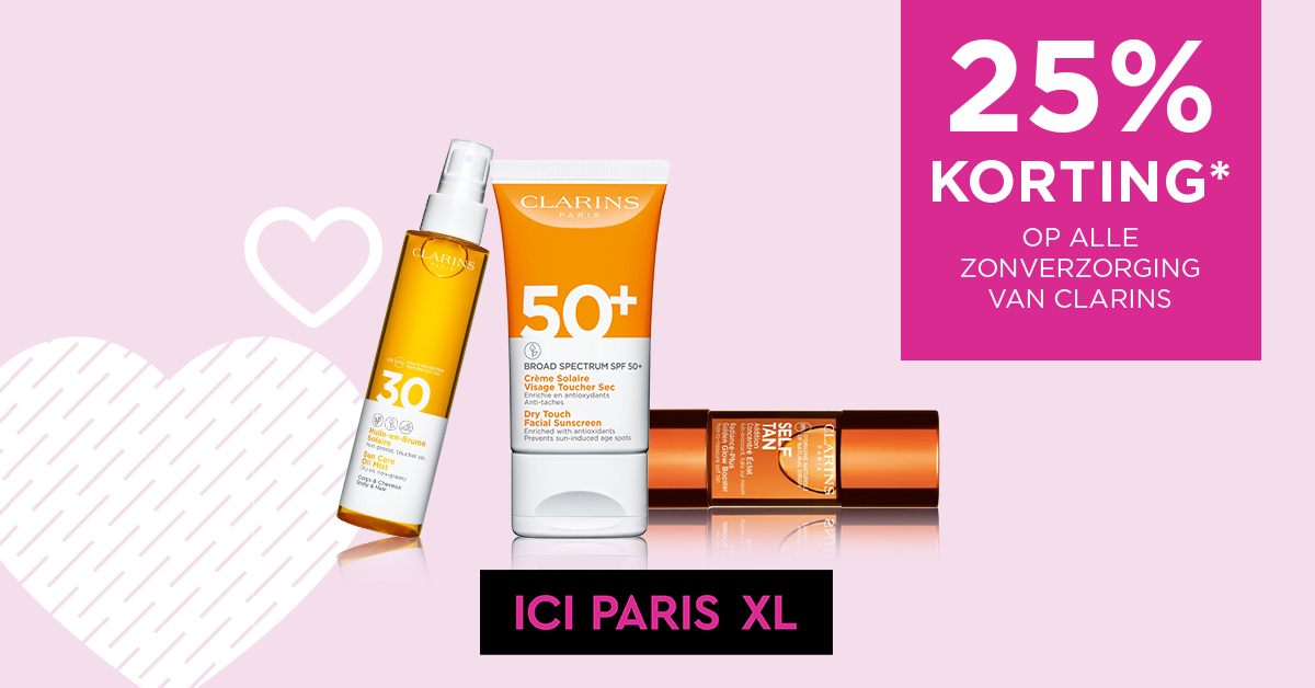 Hey beautylover! Vergeet (vandaag) niet om je huid te beschermen tegen de zon.☀️ Nu 25% korting op alle zonverzorging van Clarins. 🤩

iciparisxl.nl/nl/c/promo-106…

#zon #sun #summer #ipxl #beauty #skincare #clarins