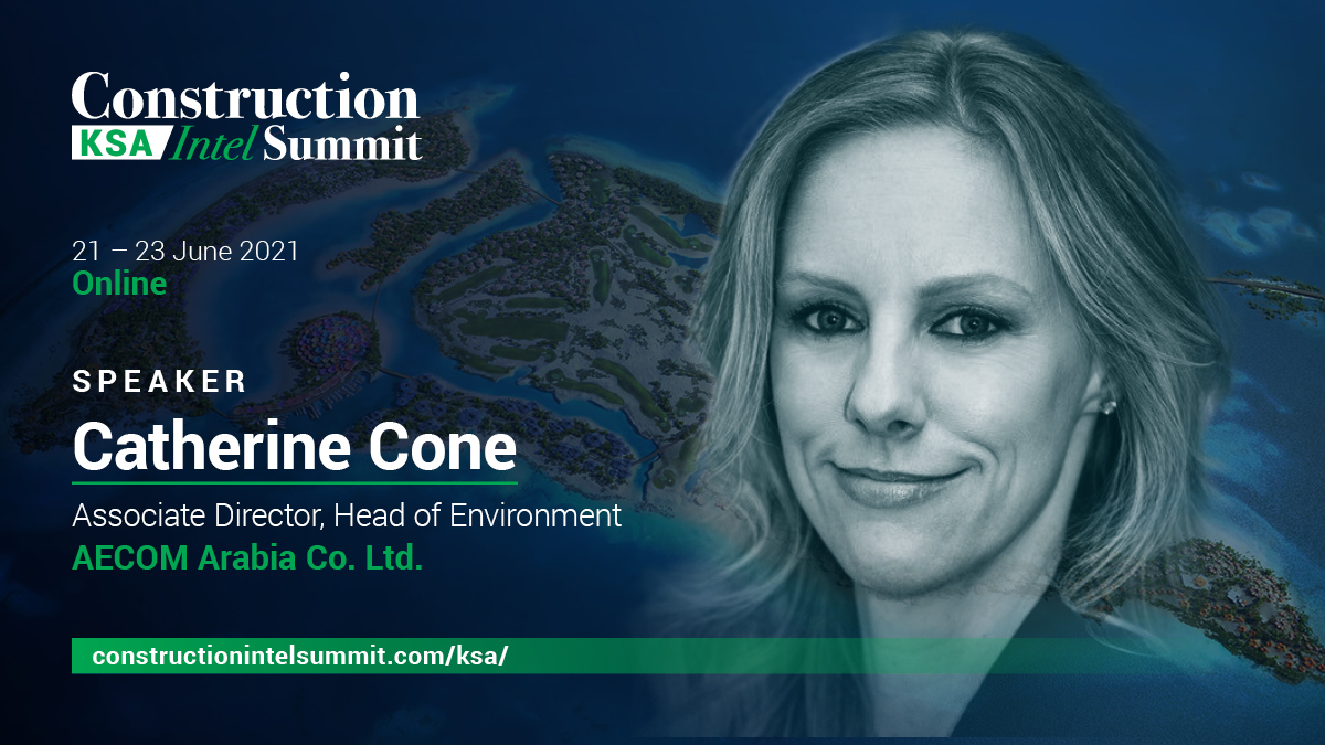 Meet the speakers: Catherine Cone, Associate Director, Head of Environment | AECOM Arabia Co. Ltd. 
We’re all set to host industry leaders during the three-day virtual #ConstructionIntelKSA. 
Register now: constructionintelsummit.com/ksa/#register 
#ksa, #construction, #summit2021, #intel