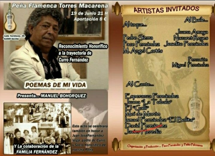 PTorresMacarena's tweet photo. Torres Macarena: hoy baila Anabel Rivero, el viernes Susana Casas, el sábado homenaje a la Familia Fernandez y el domingo tertulia. Todos los espectáculos se pueden en streaming a través de https://t.co/RYbfQOf9kh https://t.co/xnjc69voRj