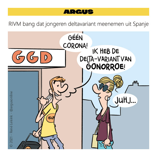 RIVM bang dat jongeren deltavariant meenemen uit Spanje

#corona #rivm #ggd #deltavariant #spanje #portugal #soa #cartoon