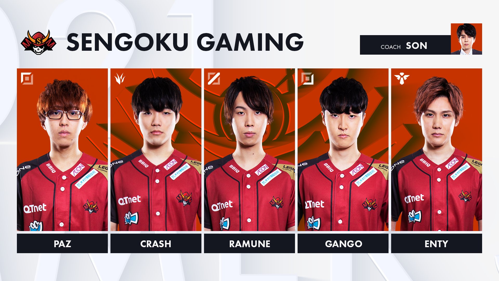 Ljl League Of Legends Japan League Ljl21 Summer Split Starters Sengoku Gaming Sengoku Gaming Top Paz Jungle Crash Mid Ramune Adc Gango Support Enty Coach