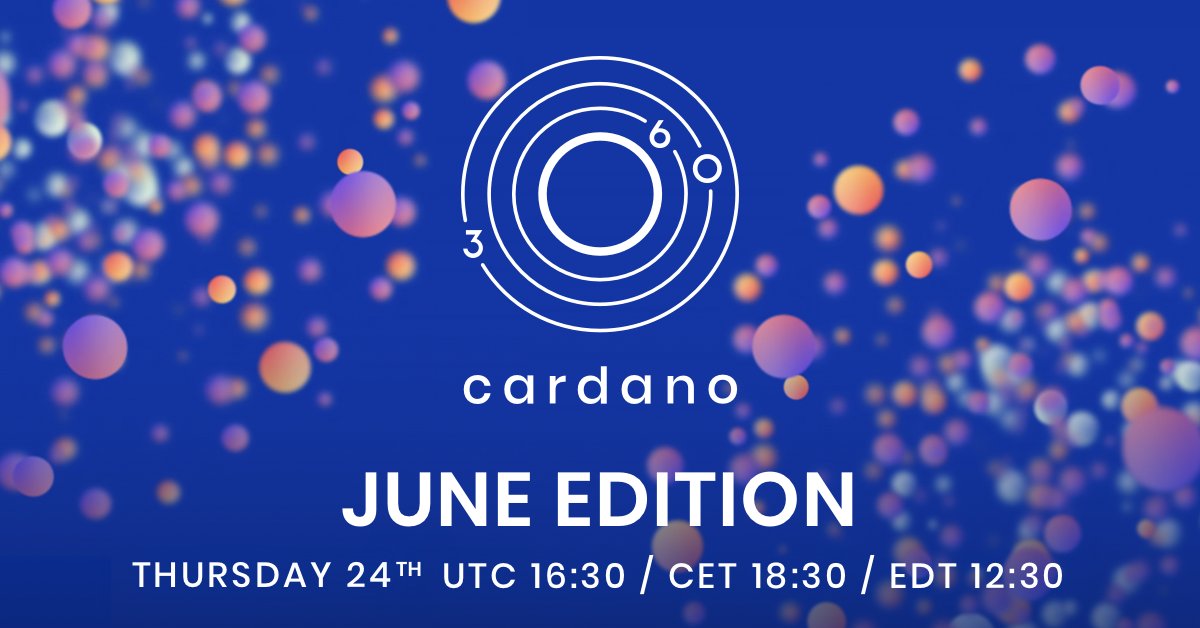 IOGroup's tweet image. #Cardano360 June Edition is coming on Thursday 24th🎙️ 

Tune in for updates on #Cardano development, partnerships &amp;amp; progress reports. We'll talk about #Alonzo, P2P, our latest research, #NFT s, #Cardano summit &amp;amp; much more

Subscribe to be alerted! youtube.com/c/IohkIo