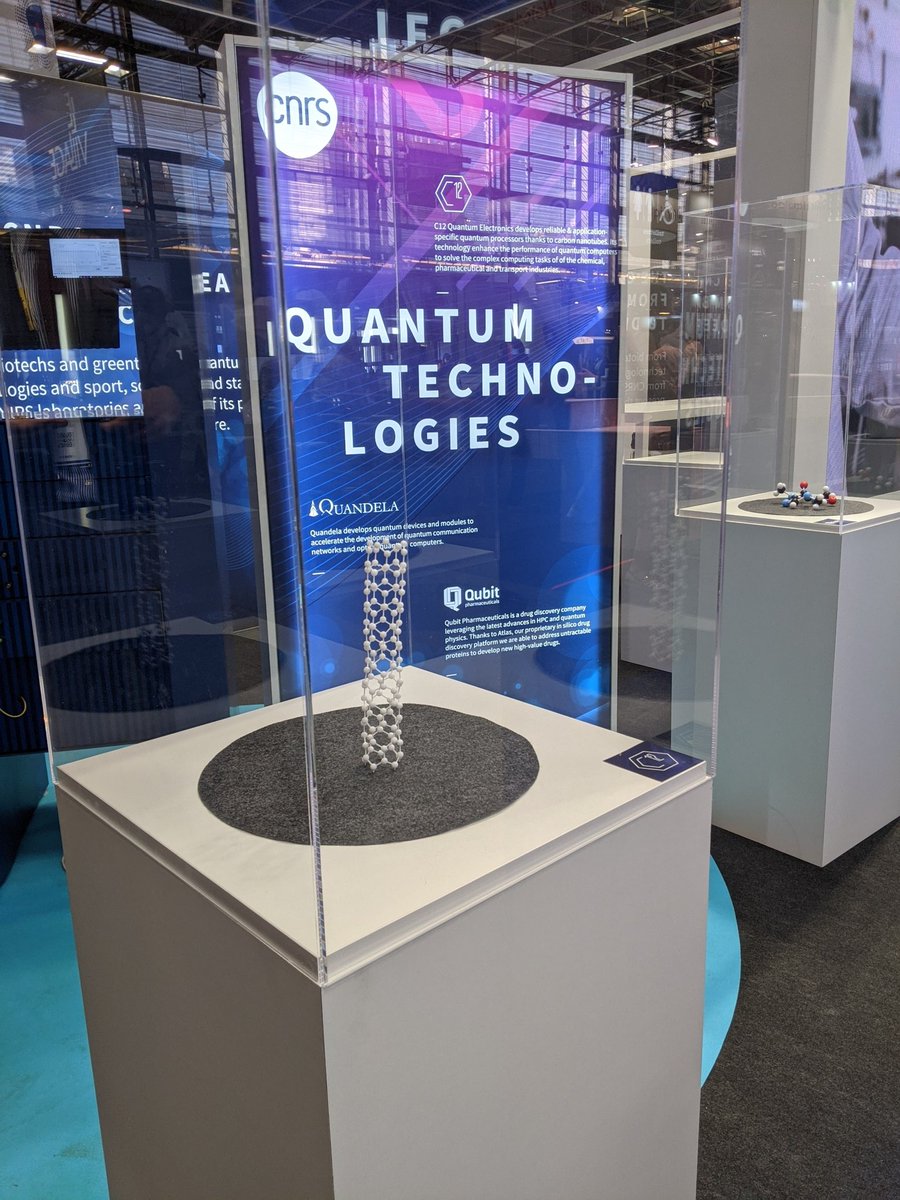 <a href="/C12_Quantum/">C12</a> is showcasing at #vivatech today. Thank you <a href="/CNRS/">CNRS 🌍</a> for the invitation &amp; the nice model of a #carbon #nanotube !