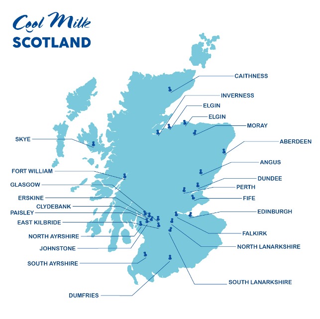 MilkScotland's tweet photo. We value and appreciate every single one of our Cool Milk Scotland customers and we just wanted to say a massive thank you to to our loyal customers and dairy partners! 

This map shows how our fantastic community just keeps growing! 

#coolmilkscotland #nurserymilk #childhealth https://t.co/xzfDYOSfYY