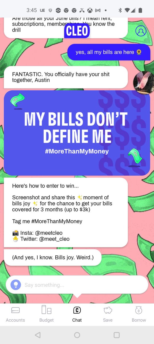 1LiveAndLetLive's tweet photo. @meet_cleo #MoreThanMyMoney https://t.co/GWiBon2qYK