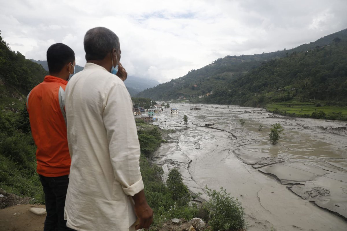 kathmandupost's tweet photo. PHOTOS: Destruction caused by floodwaters in Melamchi bazaar
Seven people have died, scores of houses, two concrete motorable bridges and around half a dozen suspension bridges were swept away. https://t.co/YYTjhTQ46K — by @AngadDhakal & @sthemanta https://t.co/xc1aEpBqnO