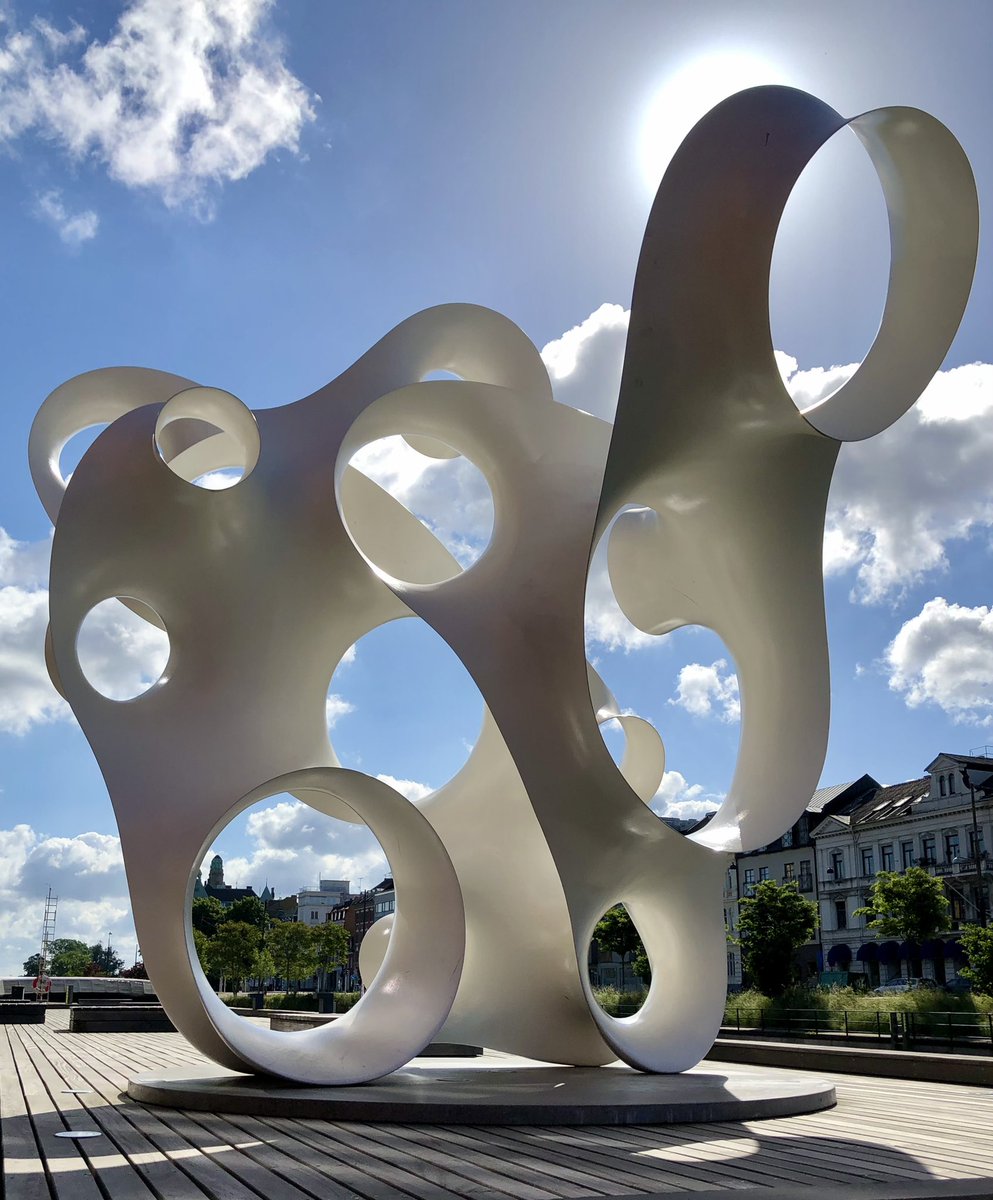 Larsohrstrom's tweet image. Eva Hild, Rubato - free flow, Malmö, 2015. #topology #minmalsurfaces #hyperbolicgeometry