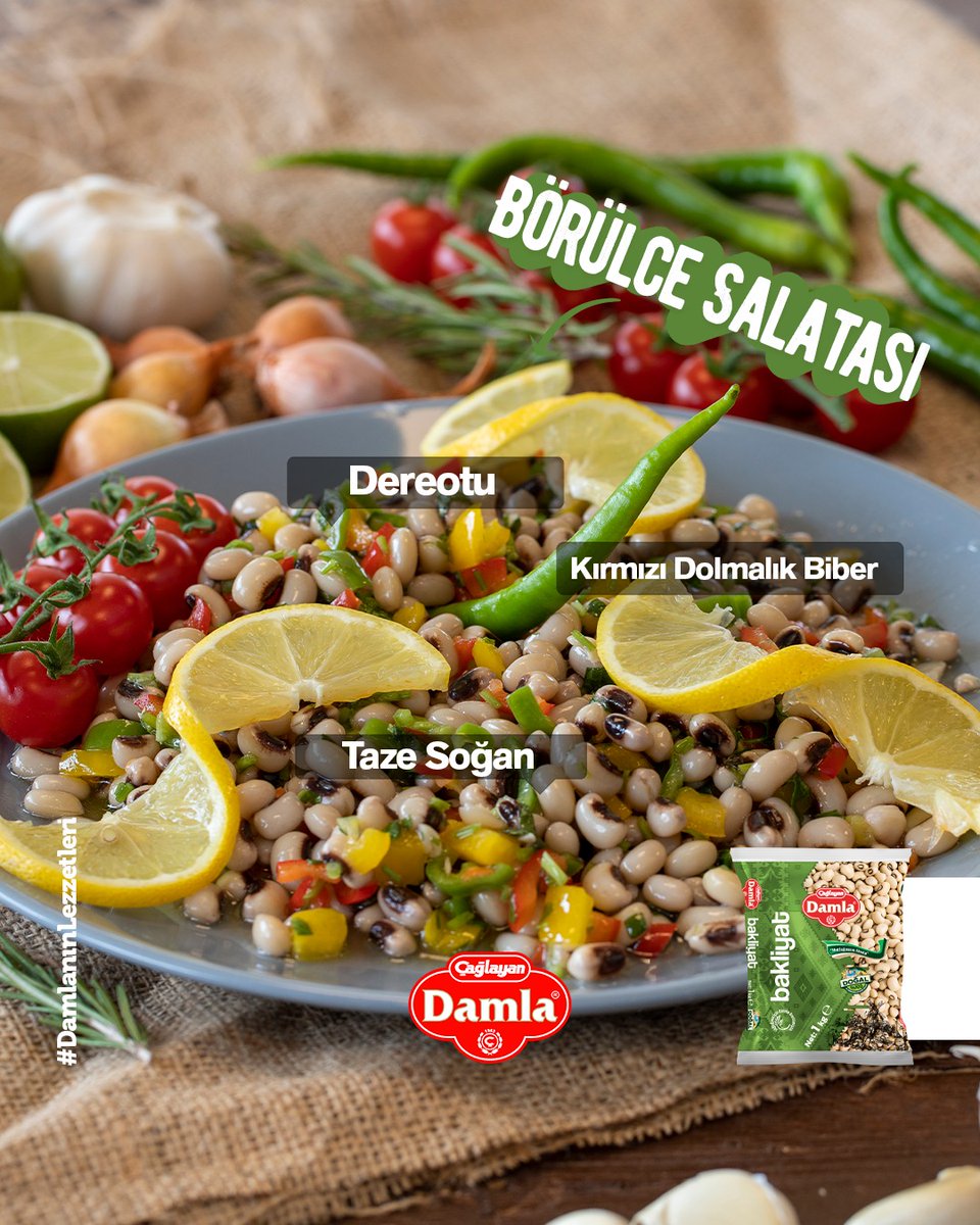 Yaz sıcaklarında iyi gidecek hafif ve lezzetli tarifler Damla’dan. Börülce Salatası tarifimizi çok beğeneceksiniz. Tarif için instagram.com/damlabakliyat sayfamızı ziyaret edebilirsiniz. 

#DamlaBakliyat #MutfağınızınDostu #SeninLezzetin #DamlanınLezzetleri #sağlık #sagliklibeslenme