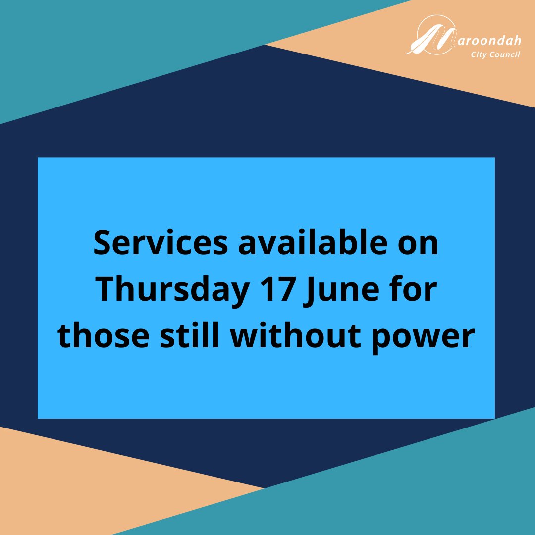 SERVICES FOR PEOPLE WITHOUT POWER TOMORROW 17 JUNE: Showers at Aquahub 9am to 11.30am| Drive thru food relief Hope City Mission 1.30pm and 3.30pm| Device charging at Realm and Croydon Library| More: bit.ly/3vbG8N2