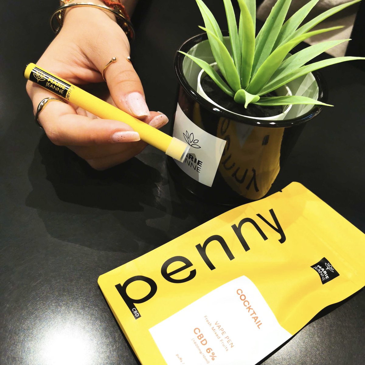AllVap's tweet photo. NEW IN 🌟
MARIE JEANNE - PENNY IN MY POCKET ! 
Gros coup de coeur de l'équipe pour le petit VapePen aux CBD de la marque française @Marie Jeanne CBD ! 
C'est le moment de se lancer en toute tranquillité 🧘‍♀️ #AllVap #CBD #NewIn #Penny #MarieJeanne https://t.co/pOtS5BzGfS