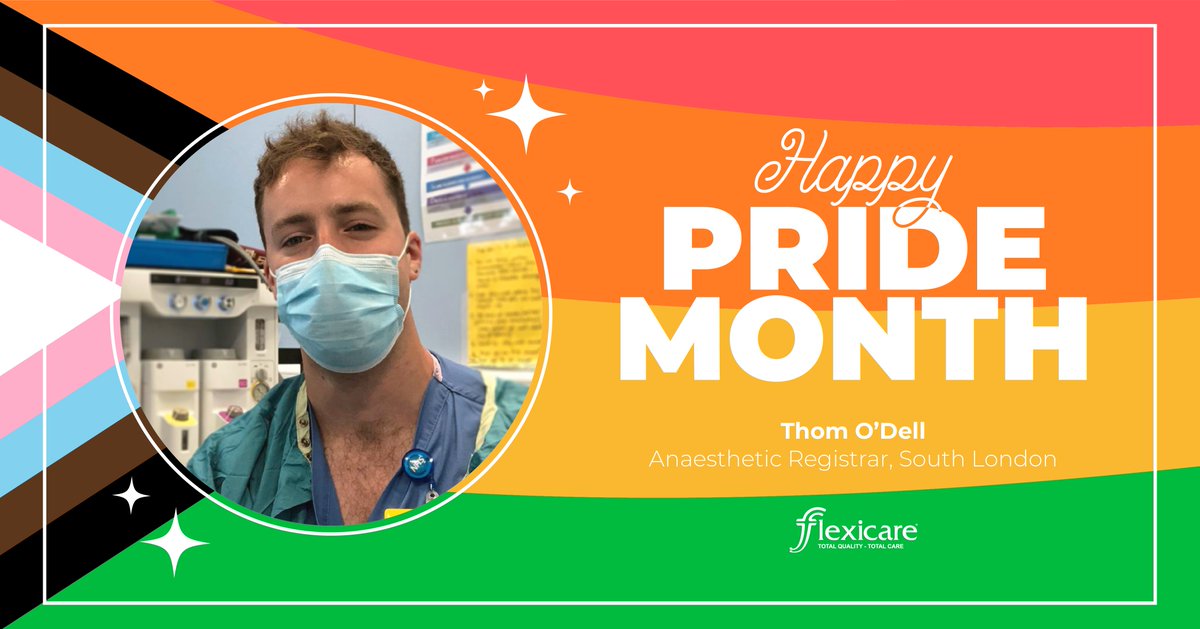 flexicaremed's tweet photo. This month we are learning what #PRIDE means to you! For @thom_anaes, an Anaesthetic Registrar in South London, #PrideIs the expanding diversity in the LGBTQ+ expression of pride π³οΈβπ
Read more of Dr Thom Odell's story below, and let us know what your #PrideIs this #PrideMonth https://t.co/lnQ7bfr1XT