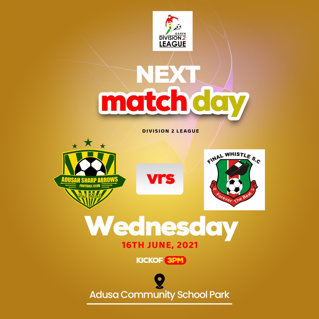 AdusaSharp's tweet photo. It's Matchday โฝโฝโฝ
The arrows are at home to Final Whistle FC...
Let's cheer the arrows up๐๐๐
#UntilTheTrophy๐๐๐๐๐๐ฅ๐ฅ๐๐ฅ https://t.co/AQLkoUmjYz