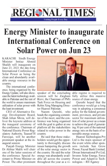 energy154's tweet photo. Pre event news coverage of Int'l Solar conference and expo Karachi
for details https://t.co/expsUnXvhA
@PkWomenInEnergy @wirectspk @naeemq @KElectricPk @EngroCorp @TabishGauharPK @Hammad_Azhar @GErenewables @Canadian_Solar @ISES_Solar #SolarPower #solarenetwork #solarenergy https://t.co/aIn7a3fcEV