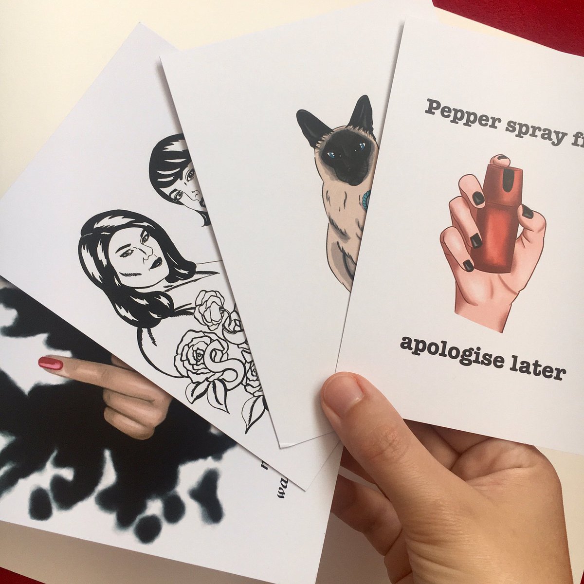 _AliCat5_'s tweet photo. Take a look at all the MFM postcards that are available to purchase in my Etsy! Inspired by the brilliant podcast - My Favorite Murder π
#mfm #mfmpodcast #myfavoritemurder #postcards #podcast #art #illustration #design #etsy #elvis #cats #karen #georgia #ssdgm https://t.co/MMUnDyKEMl