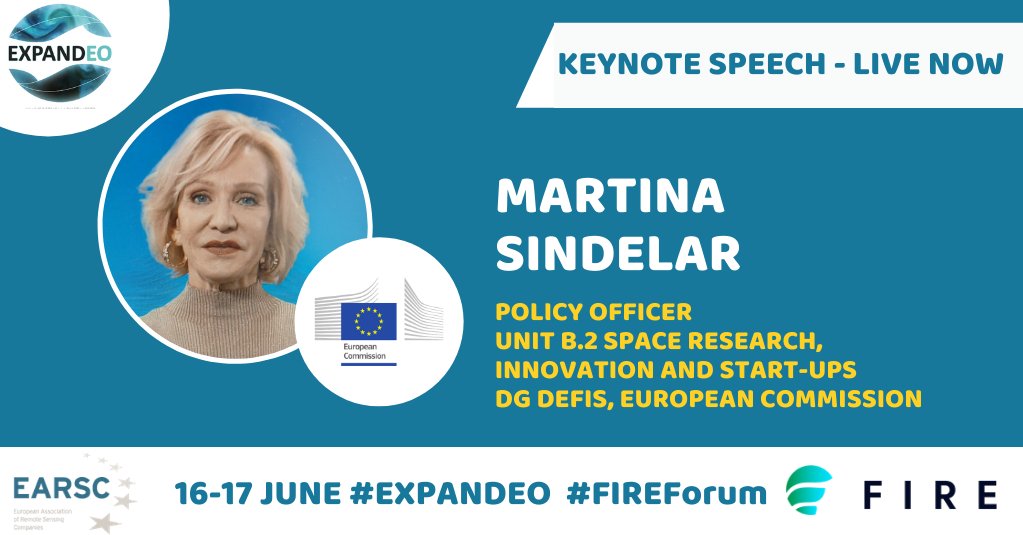 earsc's tweet photo. We are continuing #EXPANDEO2021 &amp; the @FIRE_ForumEU with the keynote speech from Martina Sindelar, Policy officer @defis_eu, @EU_Commission⤵️ https://t.co/nKKMT4njMY