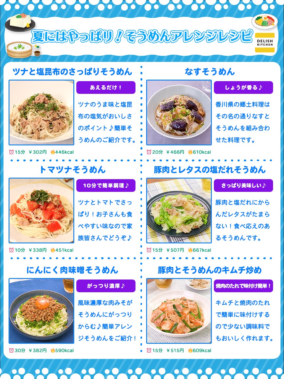 Delish Kitchen デリッシュキッチン 夏にはやっぱり そうめんアレンジレシピまとめ さっぱりしていてクセがないそうめんのレシピを紹介 時短でサッと作れるのでランチにもオススメ さっぱりからガッツリまでアレンジレシピを集めました