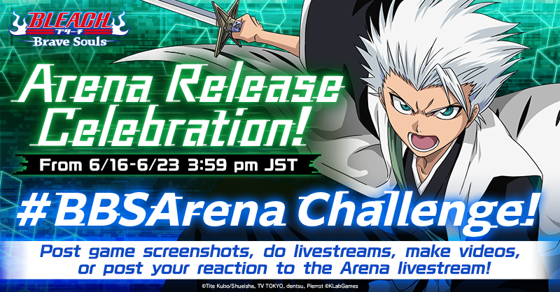 bleachbrs_en's tweet photo. #2 Arena Release Celebration #BBSArena Challenge!
Tag a game screenshot, your livestreams, your videos, or thoughts on Arena with #BBSArena and post it!
100 people will win Brave Souls original swag in celebration of the Arena release!
Details
https://t.co/oQkOWgUUvd
#BraveSouls https://t.co/cgSP1OWIcb