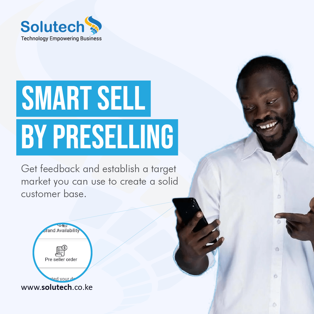 SolutechLimited's tweet photo. One way to smart sell is by leveraging pre-selling to test new products in the market.
Use our pre-seller order feature to smart sell today!
0799471081
#presales #smartsell #order #customerfeedback #salesautomation https://t.co/FI7mi7hv5R