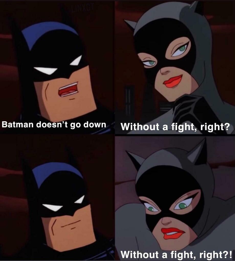 Batman doesn't go down #meme #memes #funny, image size:919x1024
