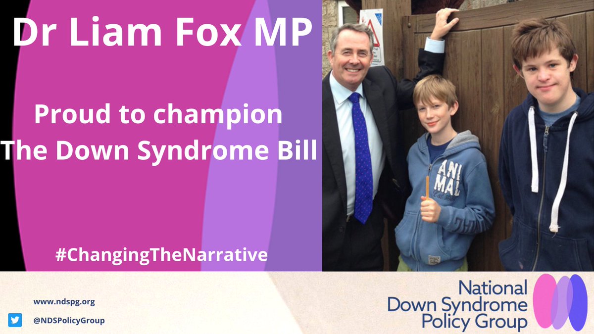 Looking forward to working with <a href="/LiamFox/">Sir Liam Fox</a> and to support his efforts and that of <a href="/NDSPolicyGroup/">National Down Syndrome Policy Group</a> to see The Down Syndrome Bill through Parliament. Well done to all involved, a landmark day.