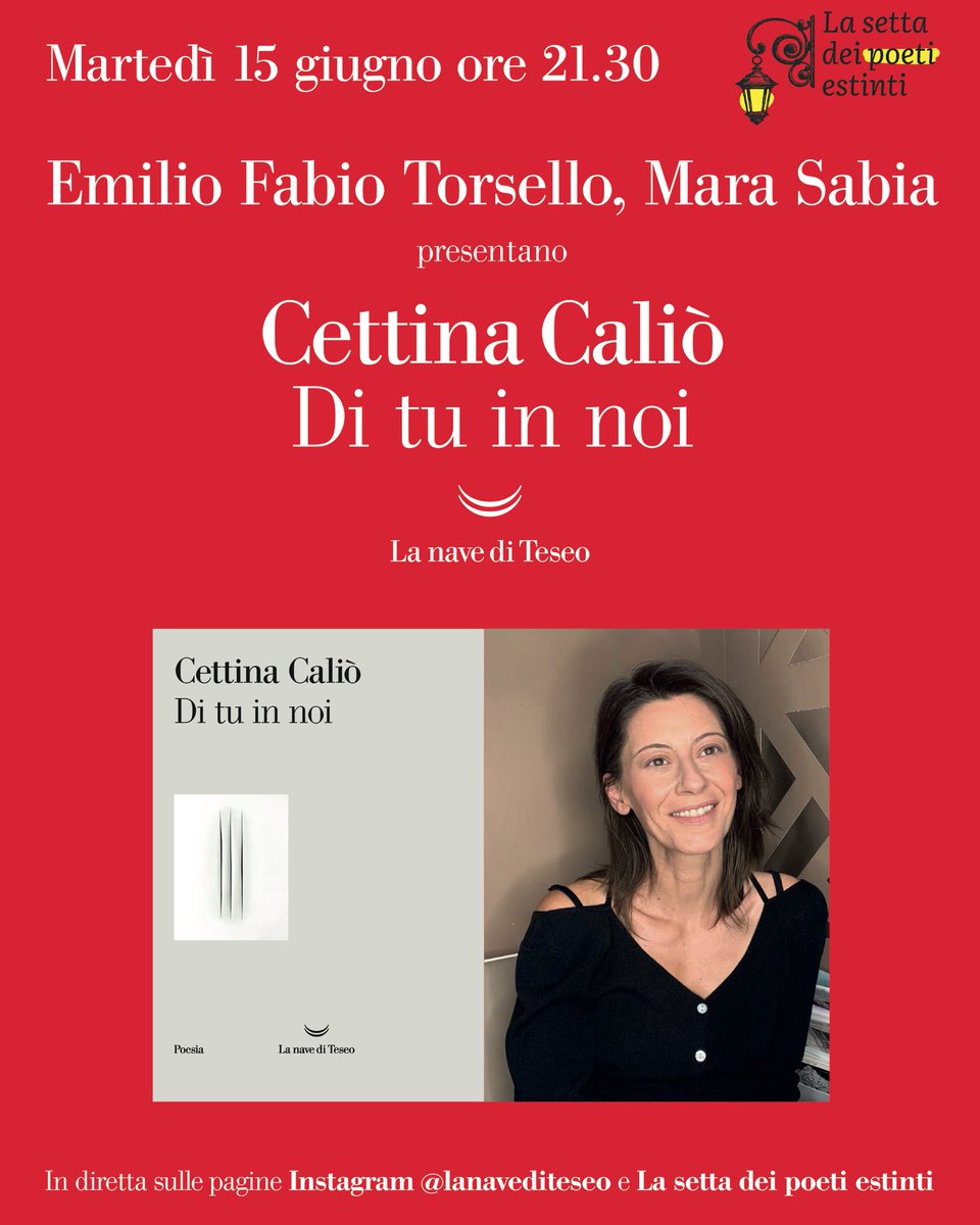 Ieri sera la diretta con Cettina Caliò, poetessa e autrice di DI TU IN NOI, <a href="/lanavediteseoed/">La nave di Teseo</a>. Potete rivederla qui ➡️ instagram.com/tv/CQJ089JIPYT…