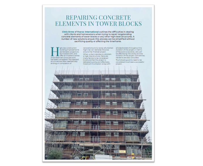 In June's #ConcreteMagazine Fosroc Specification Manager Chris Orme explains the challenges associated with tower block and high rise concrete repair work projects, and how to best deliver them within budget and agreed timescales. <a href="/ukConcrete/">The Concrete Society</a> Subscribe: ow.ly/uClv50Fbp5A