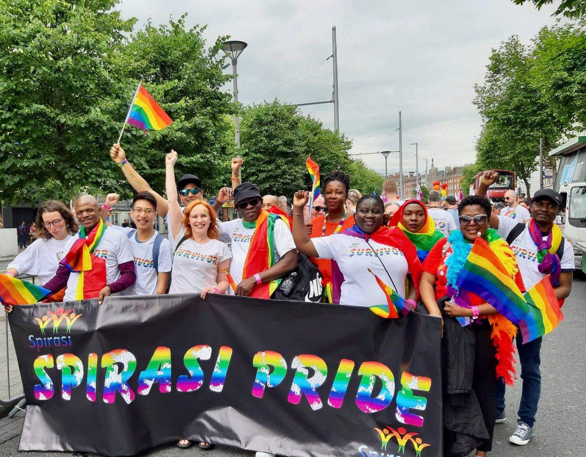 spirasi's tweet photo. Proud at Pride @DublinPride #LGBTQ #pride #spirasi #lifeaftertorture #RefugeesWelcome #RefugeeWeek https://t.co/Z4SpzDdpE8